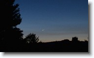 VenusJupiter_20140818_0518 *  
Object Venus & Jupiter 
Telescope None 
Date 2014 August 18 
Camera Nikon D5200 DSLR 
Time 05:18 
Exposure 1/2 sec at ISO 1000 
Notes Close encounter of Venus and Jupiter. 
 *  
Object Venus & Jupiter 
Telescope None 
Date 2014 August 18 
Camera Nikon D5200 DSLR 
Time 05:18 
Exposure 1/2 sec at ISO 1000 
Notes Close encounter of Venus and Jupiter. 
 * 832 x 492 * (187KB)