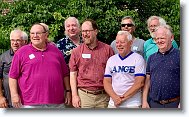 20220806_Phule_03_L * The Lange Gang 47th Reunion in front of Lange House. From left to right: Laugh Rat, Klein, Stillmonkey (hiding), Phule, Wild Bill Brearley, Schlenky, Billy, Mike Shields, Pat Barnes. * 5447 x 3294 * (8.03MB)